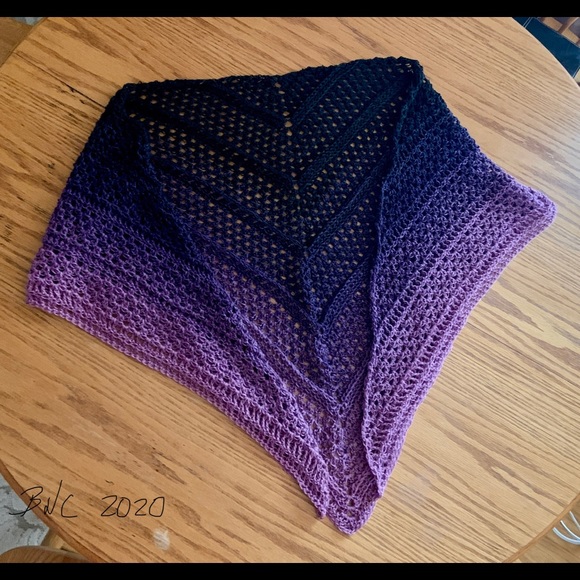 Accessories - Handcrafted Scarf - Purple and Black